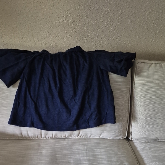 Chico's Tops - Chico's Elegant Navy Blouse